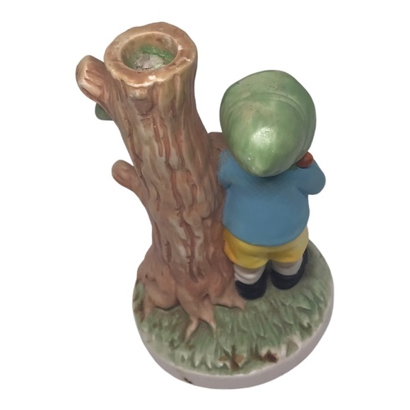 Vintage J.S.N.Y. Philippines Boy with Guitar Standing Next to Tree Figurine - Picture 3 of 5